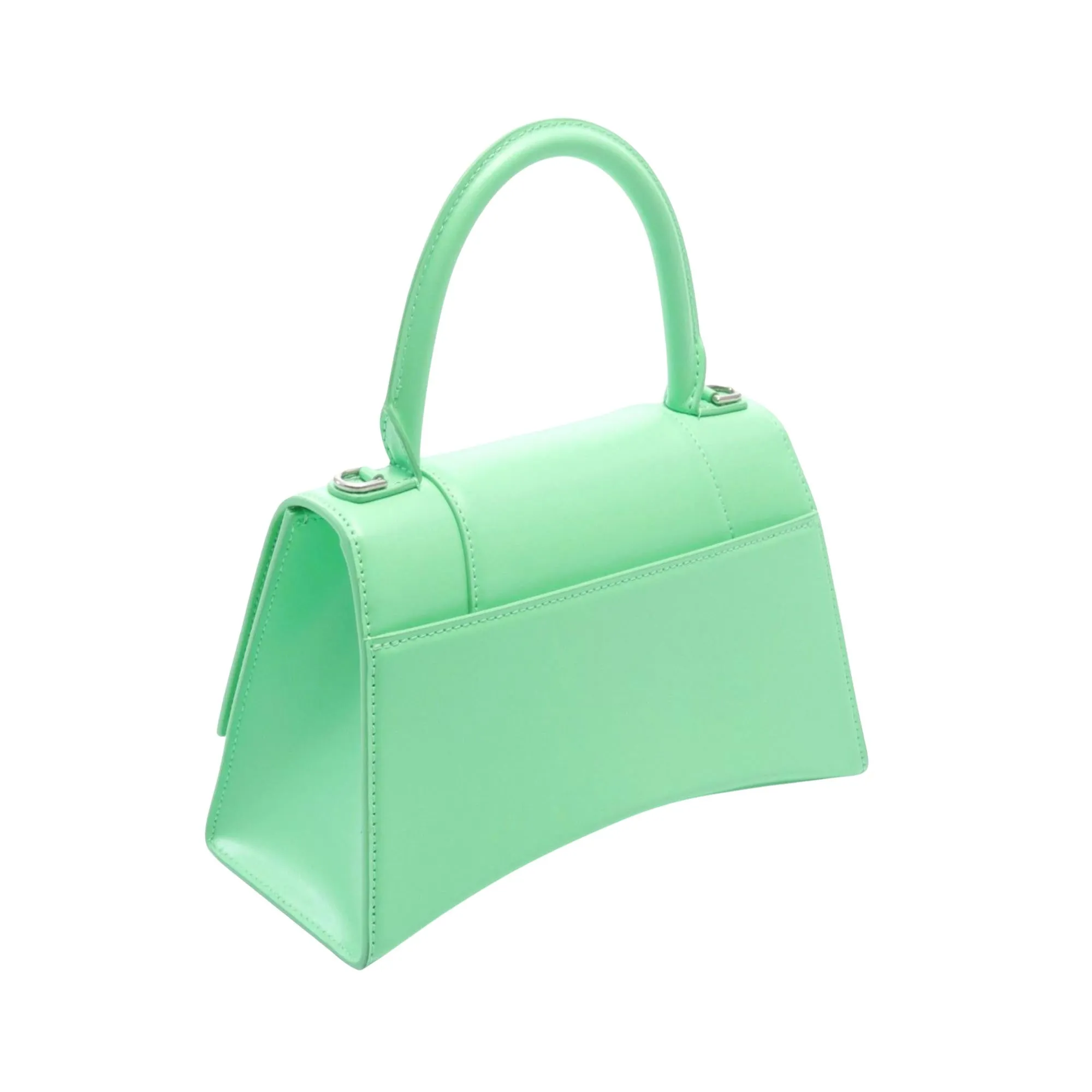 Balenciaga Hourglass Green Leather Bag
