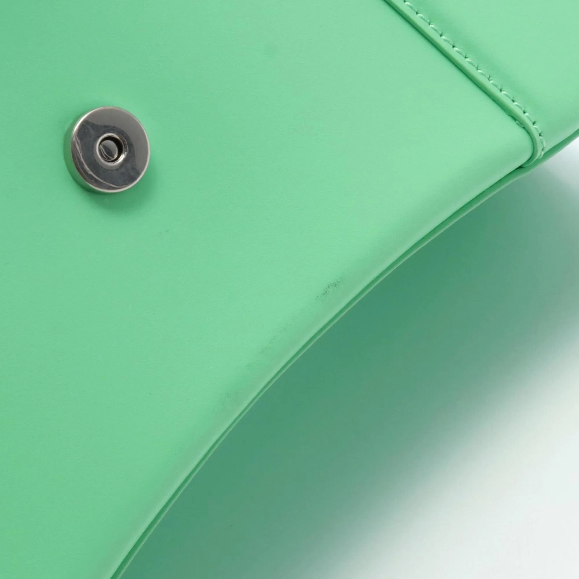 Balenciaga Hourglass Green Leather Bag