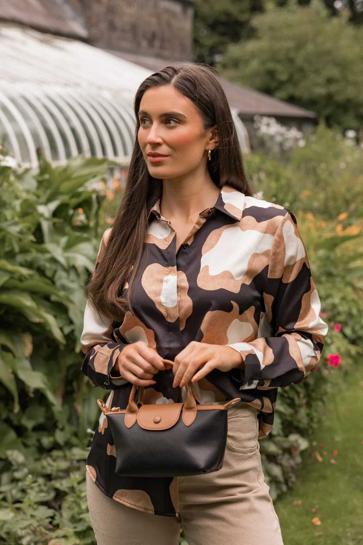 Black Mini Leather Shopper