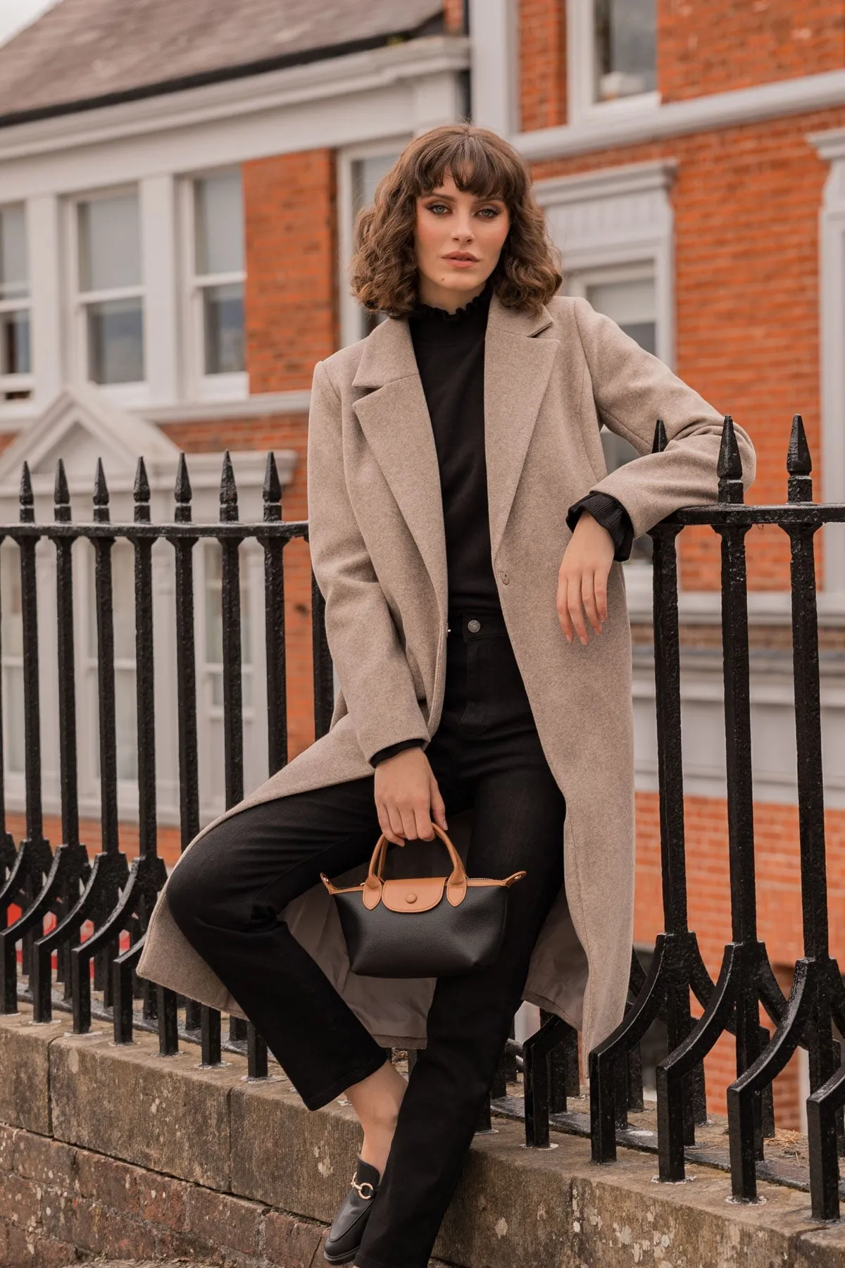 Black Mini Leather Shopper