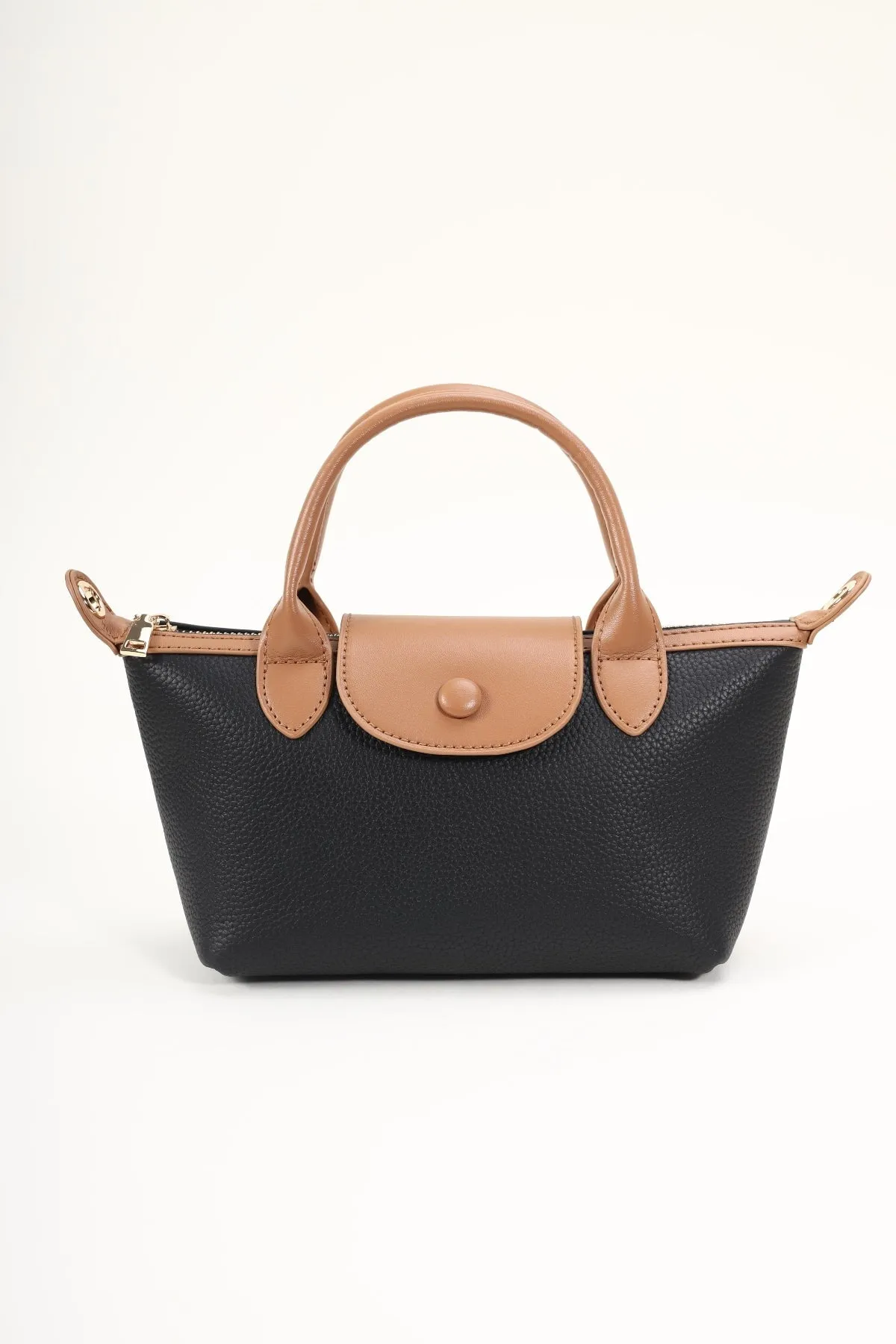 Black Mini Leather Shopper
