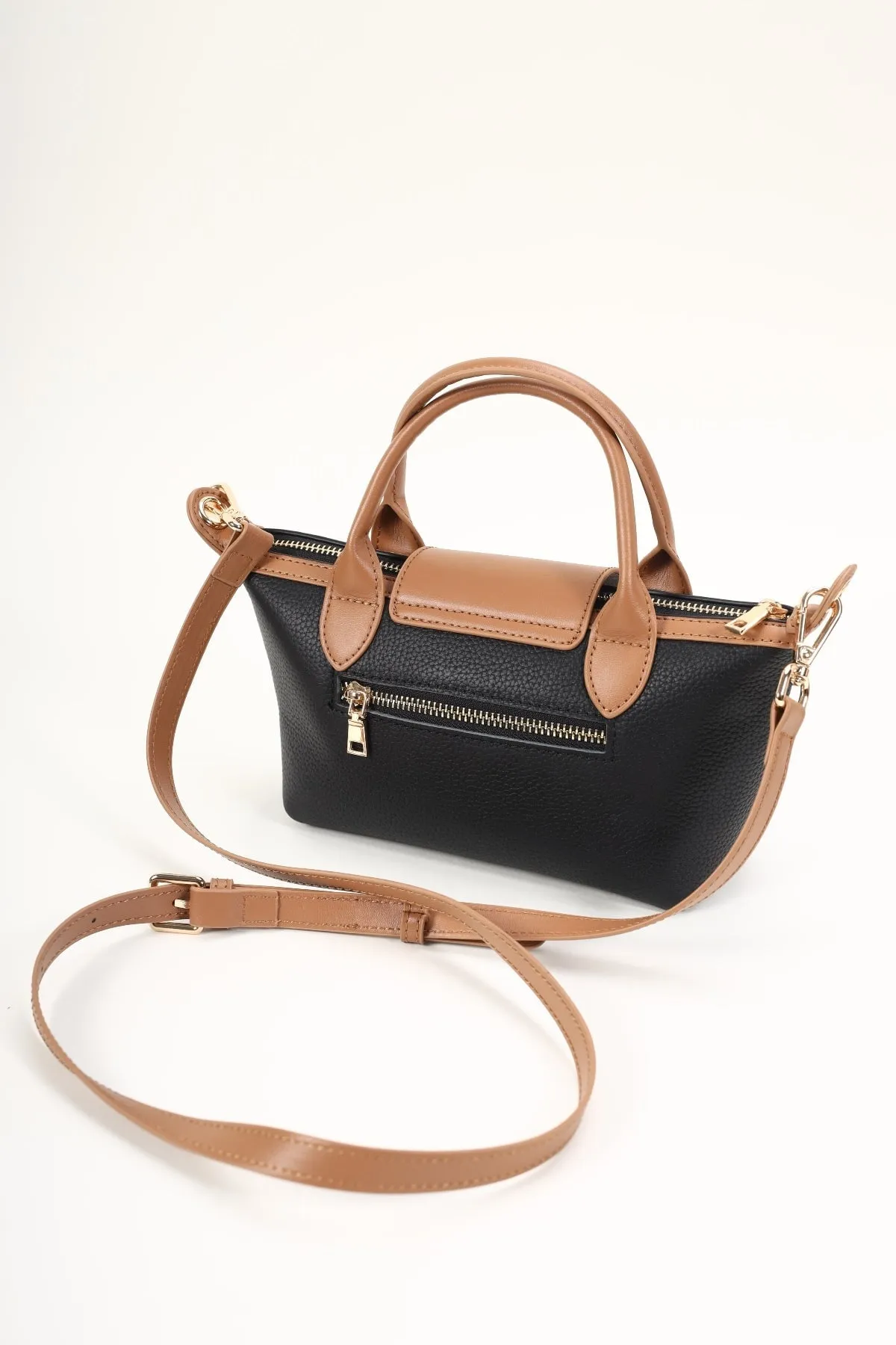 Black Mini Leather Shopper