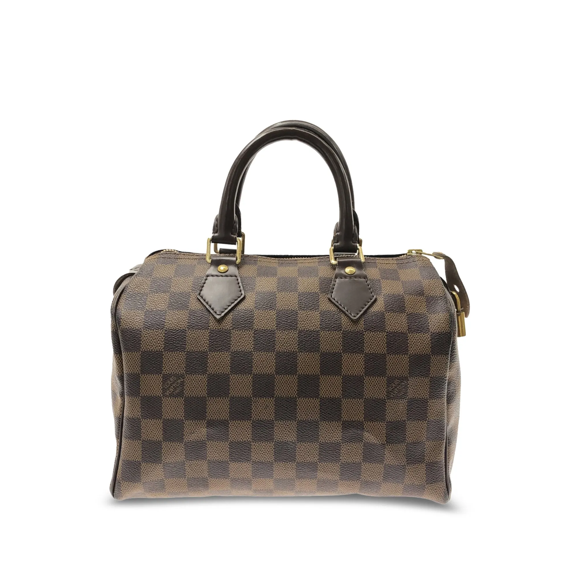 Brown Louis Vuitton Damier Ebene Speedy 25 Boston Bag