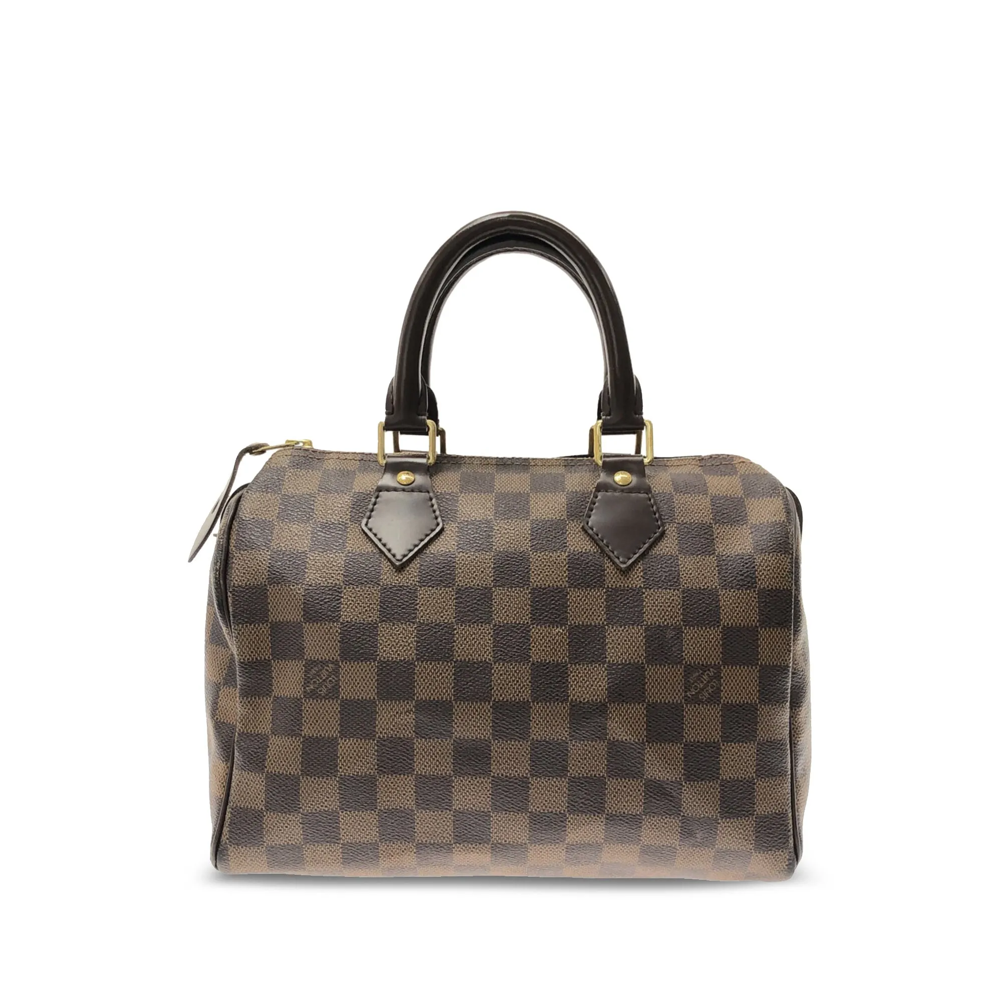 Brown Louis Vuitton Damier Ebene Speedy 25 Boston Bag