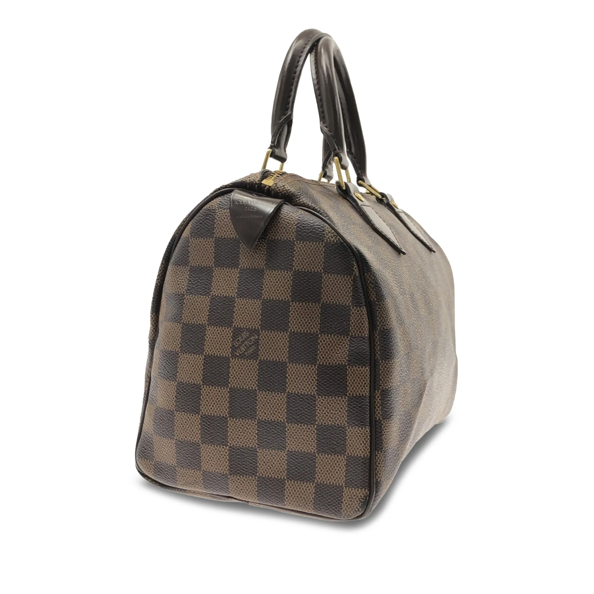 Brown Louis Vuitton Damier Ebene Speedy 25 Boston Bag