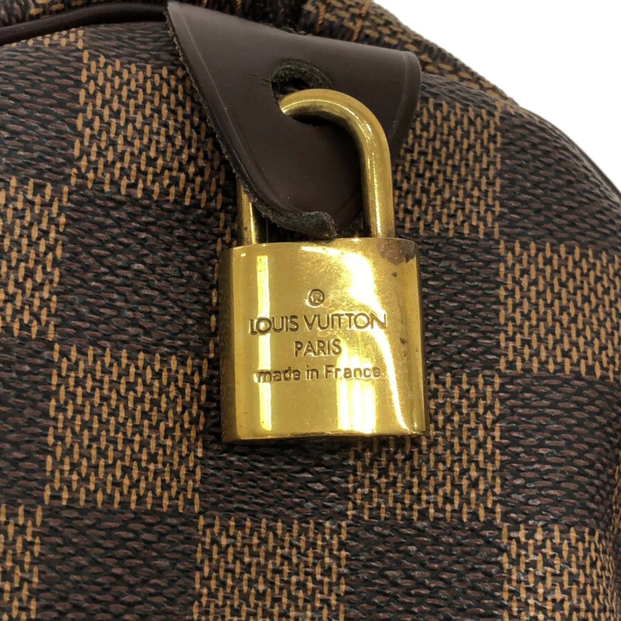 Brown Louis Vuitton Damier Ebene Speedy 25 Boston Bag
