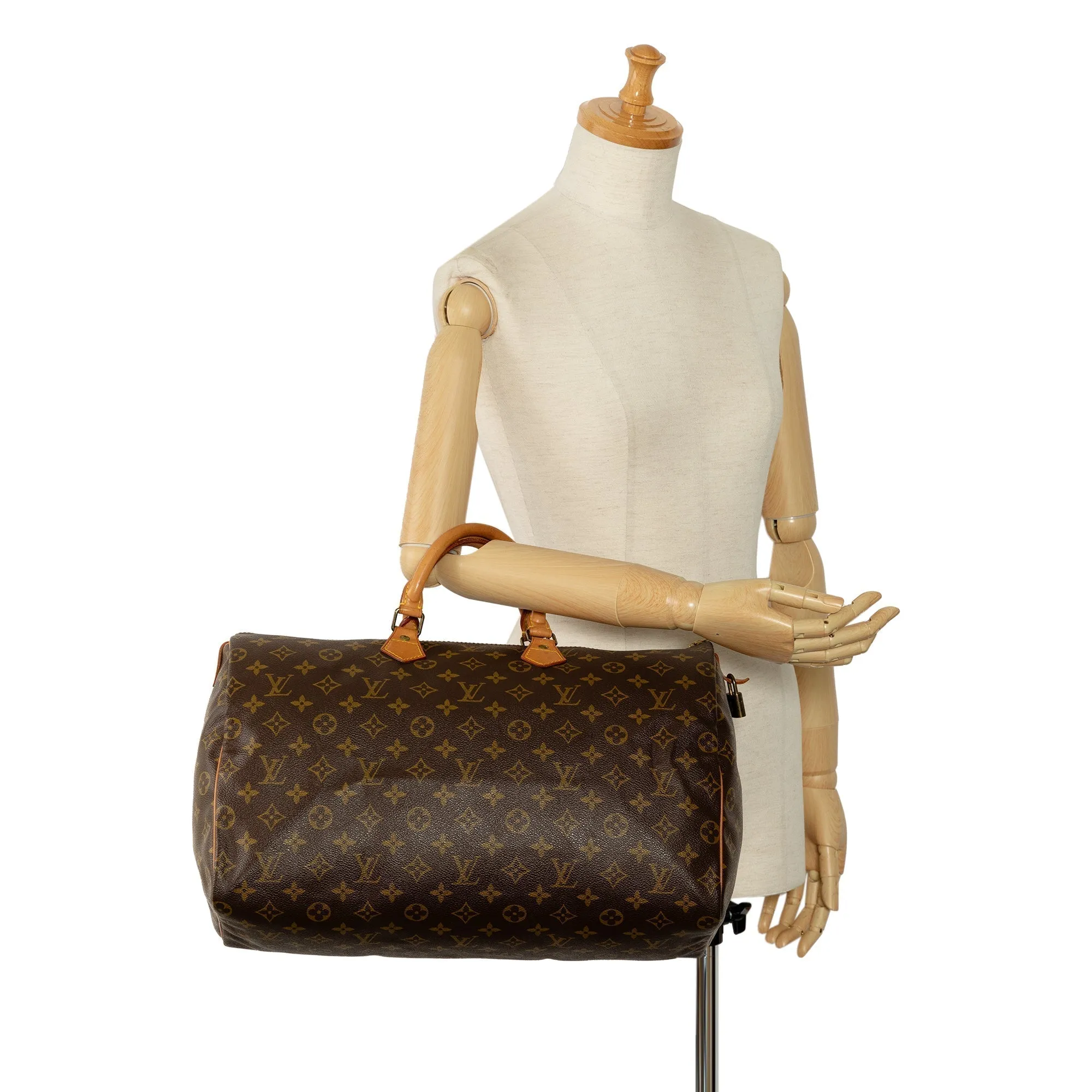 Brown Louis Vuitton Monogram Speedy 40 Boston Bag