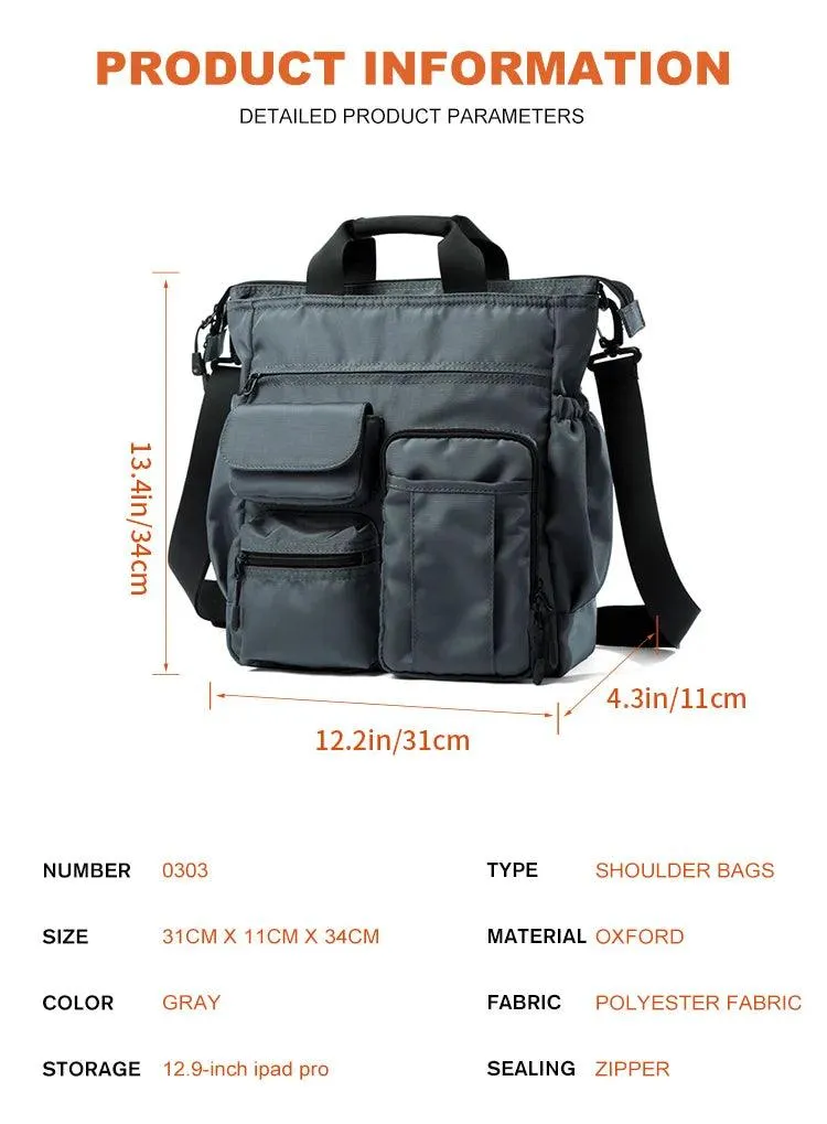 Business Briefcase Multifunction Fashion Shoulder Messenger Bag with USB Port