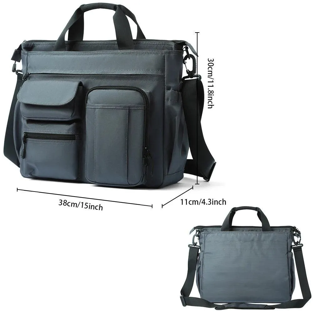 Business Briefcase Multifunction Fashion Shoulder Messenger Bag with USB Port