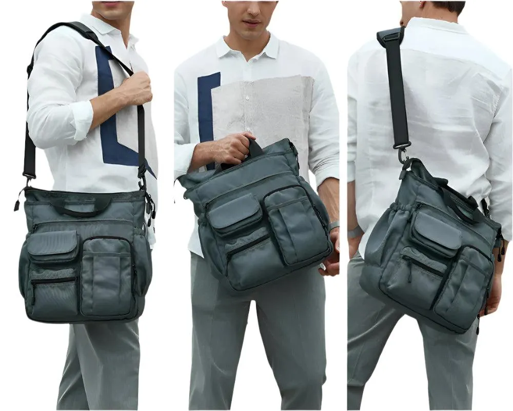 Business Briefcase Multifunction Fashion Shoulder Messenger Bag with USB Port