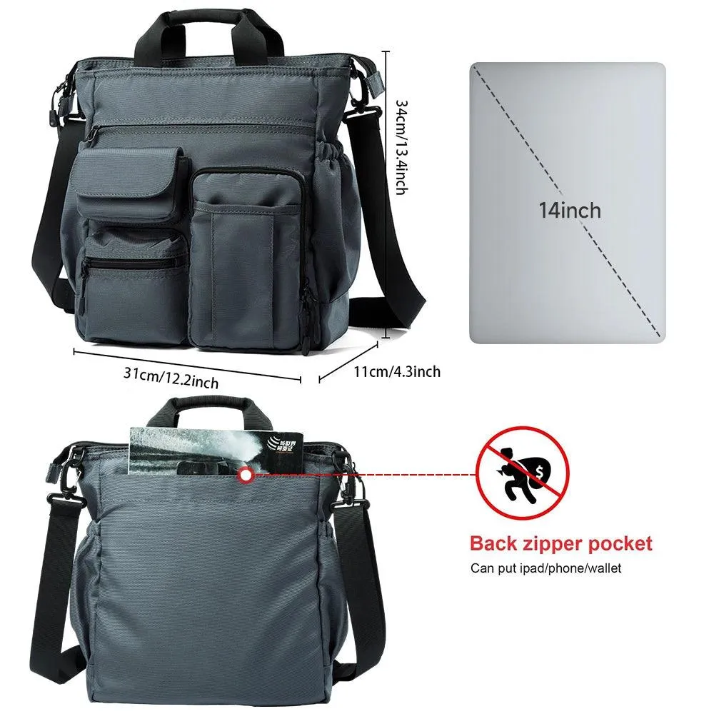 Business Briefcase Multifunction Fashion Shoulder Messenger Bag with USB Port
