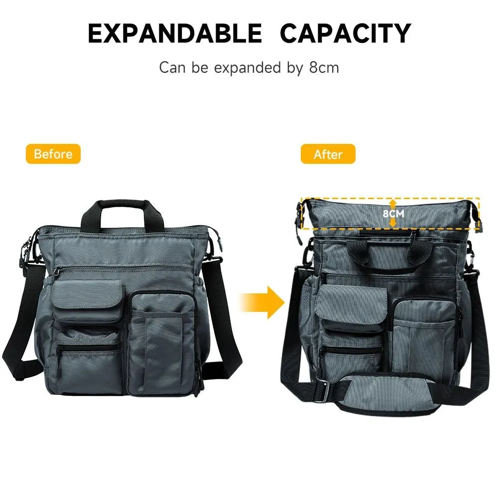 Business Briefcase Multifunction Fashion Shoulder Messenger Bag with USB Port