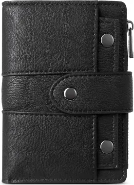 CLUCI Small Wallet for Women Leather Slim Womens Wallet Bifold Multi Card Holder Organizer Designer with Removable ID Window