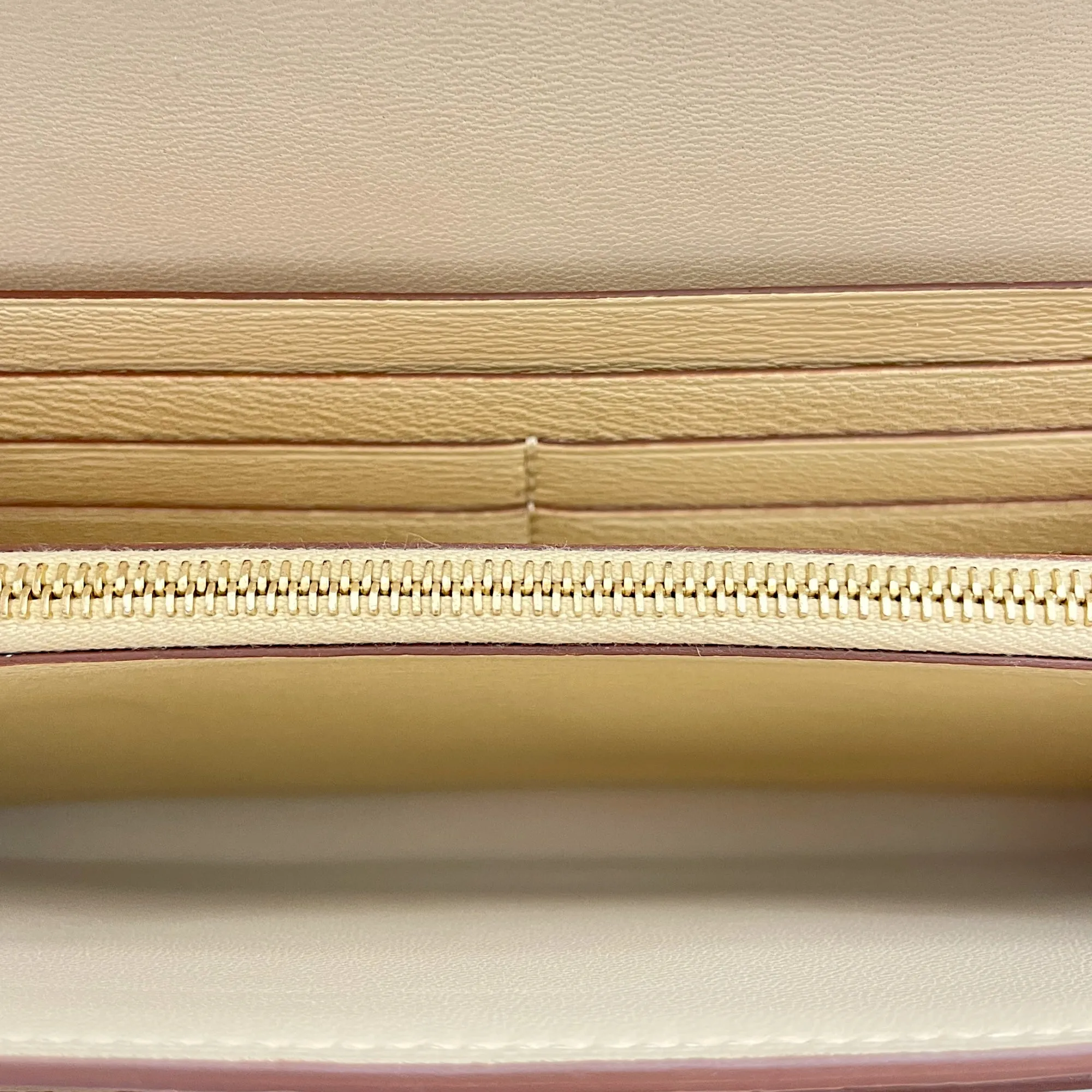 Constance To Go Vanille Wallet On Chain in Matte Alligator, Gold hardware