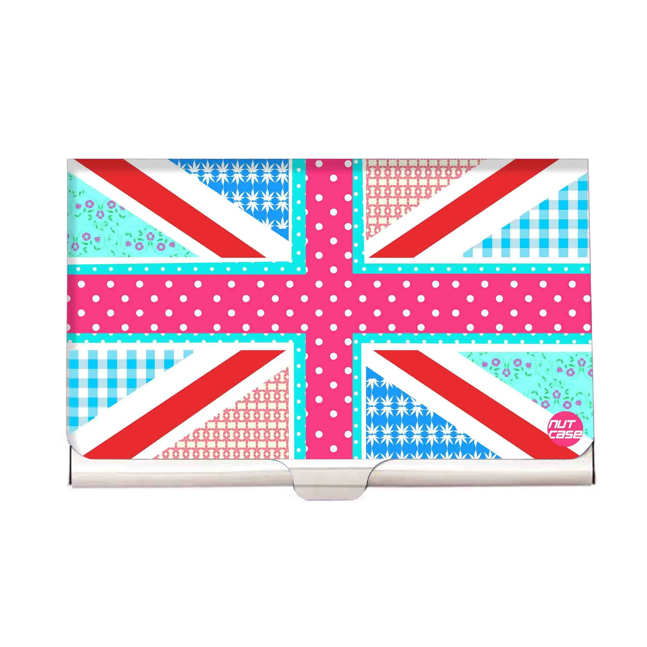 Designer Visiting Card Holder Nutcase - Multi Colored Flag