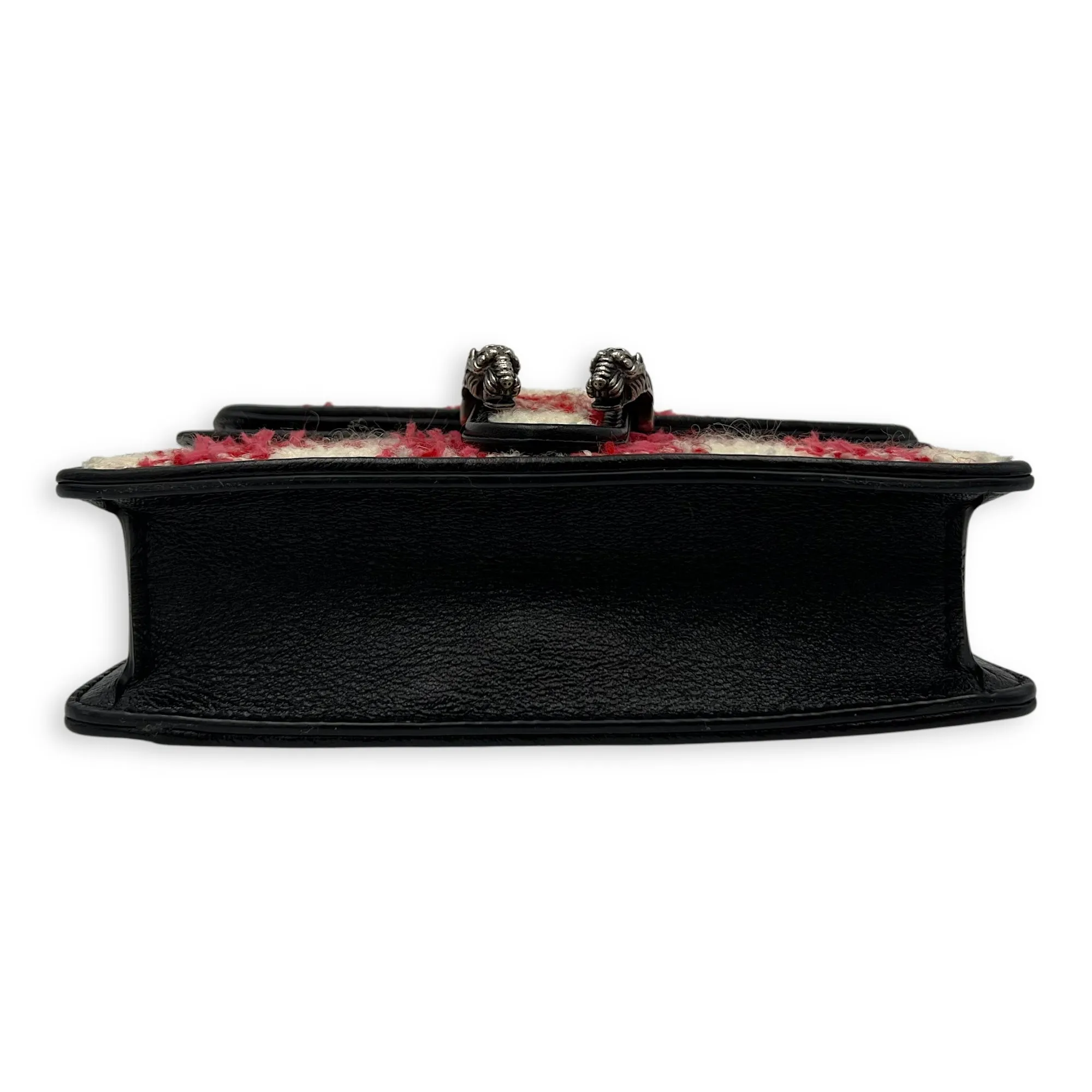 Dionysus Super Mini Red Crossbody Bag in Tweed, Ruthenium hardware