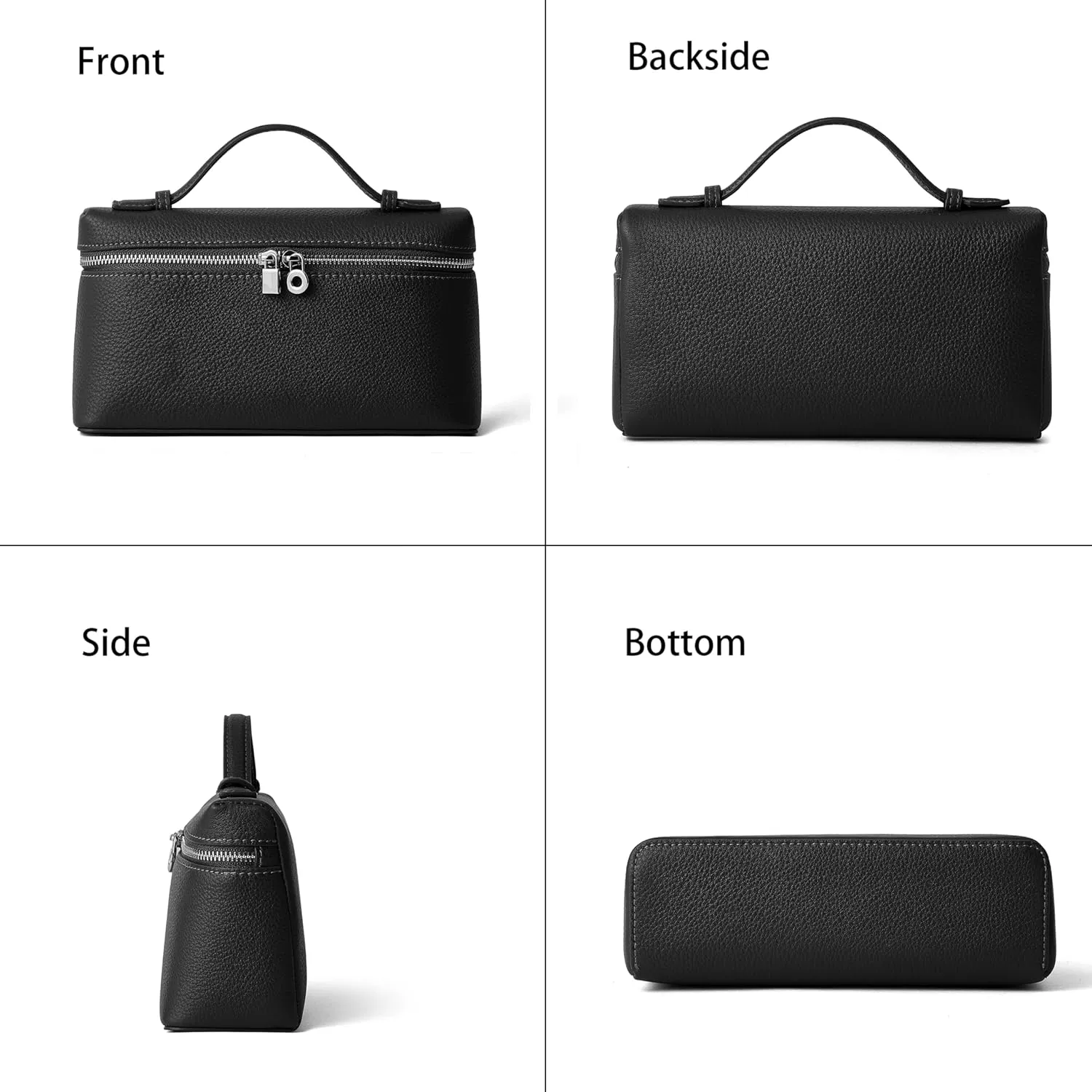 DORIS&JACKY Small Leather Crossbody Bag for Women Designer Mini Top Handle Phone Pouch Bag with Adjustable Shoulder Strap
