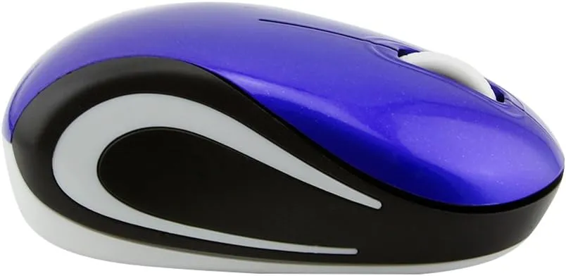 elec Space Mini Small Wireless Mouse for Travel Optical Portable Mini Cordless Mice with USB Receiver for PC Laptop Computer (Blue)