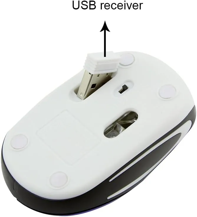elec Space Mini Small Wireless Mouse for Travel Optical Portable Mini Cordless Mice with USB Receiver for PC Laptop Computer (Blue)