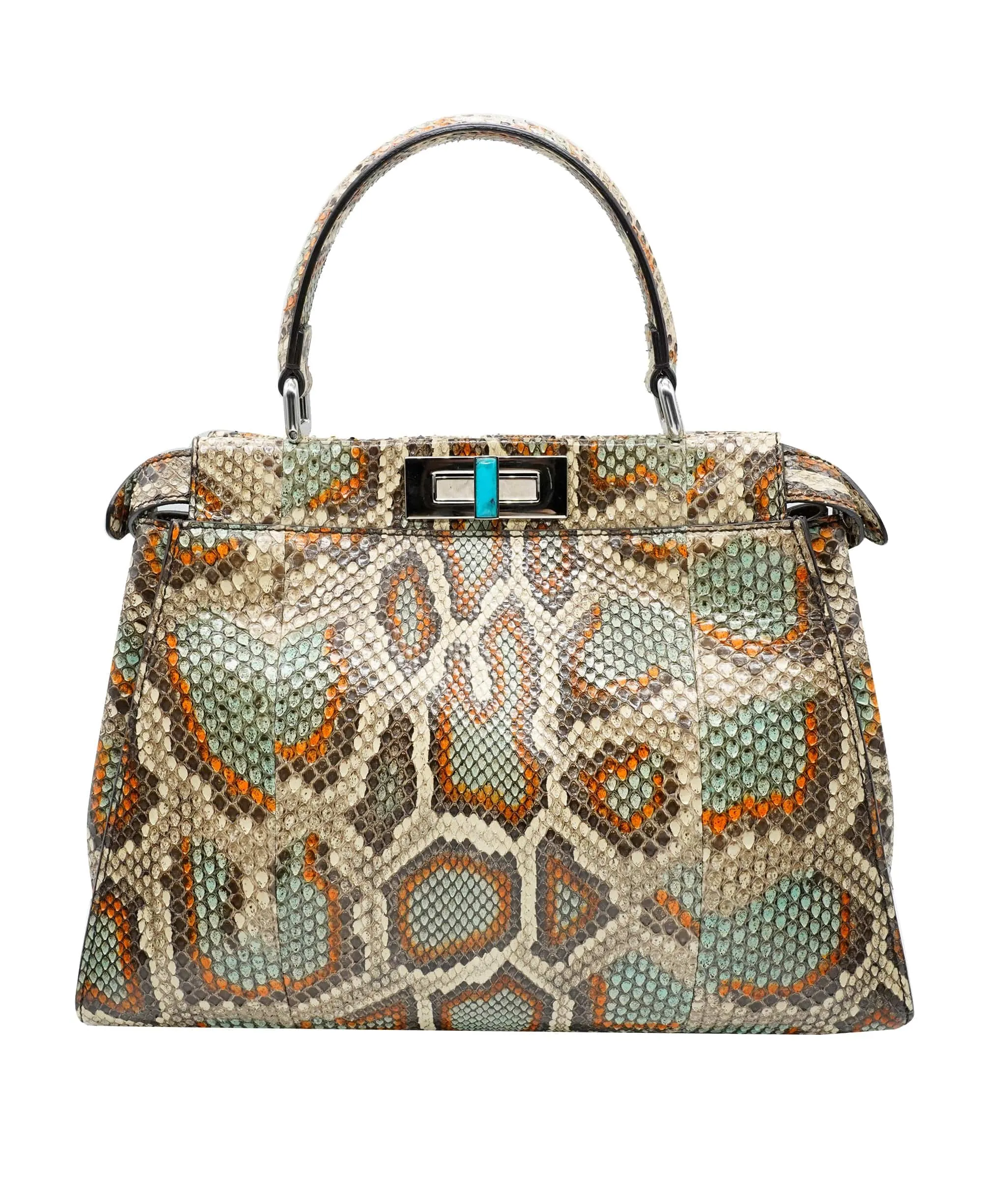 Fendi multi snake peekaboo bag 22.0cmX31.0cm AEC13486-FD