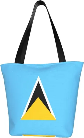 Flag of Saint Lucia Women's Fashion Single Shoulder Handbags, Suitable for Weekend Travel Shopping Single Shoulder Bag Crossbody Shoulder Bag