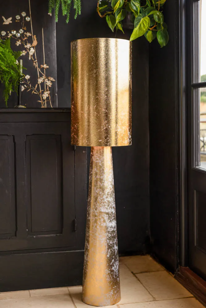 Gold Leafed Effect Floor Lamp