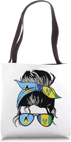 Half St Lucian Half Vincentian Mix Saint Lucia and Vincent Tote Bag