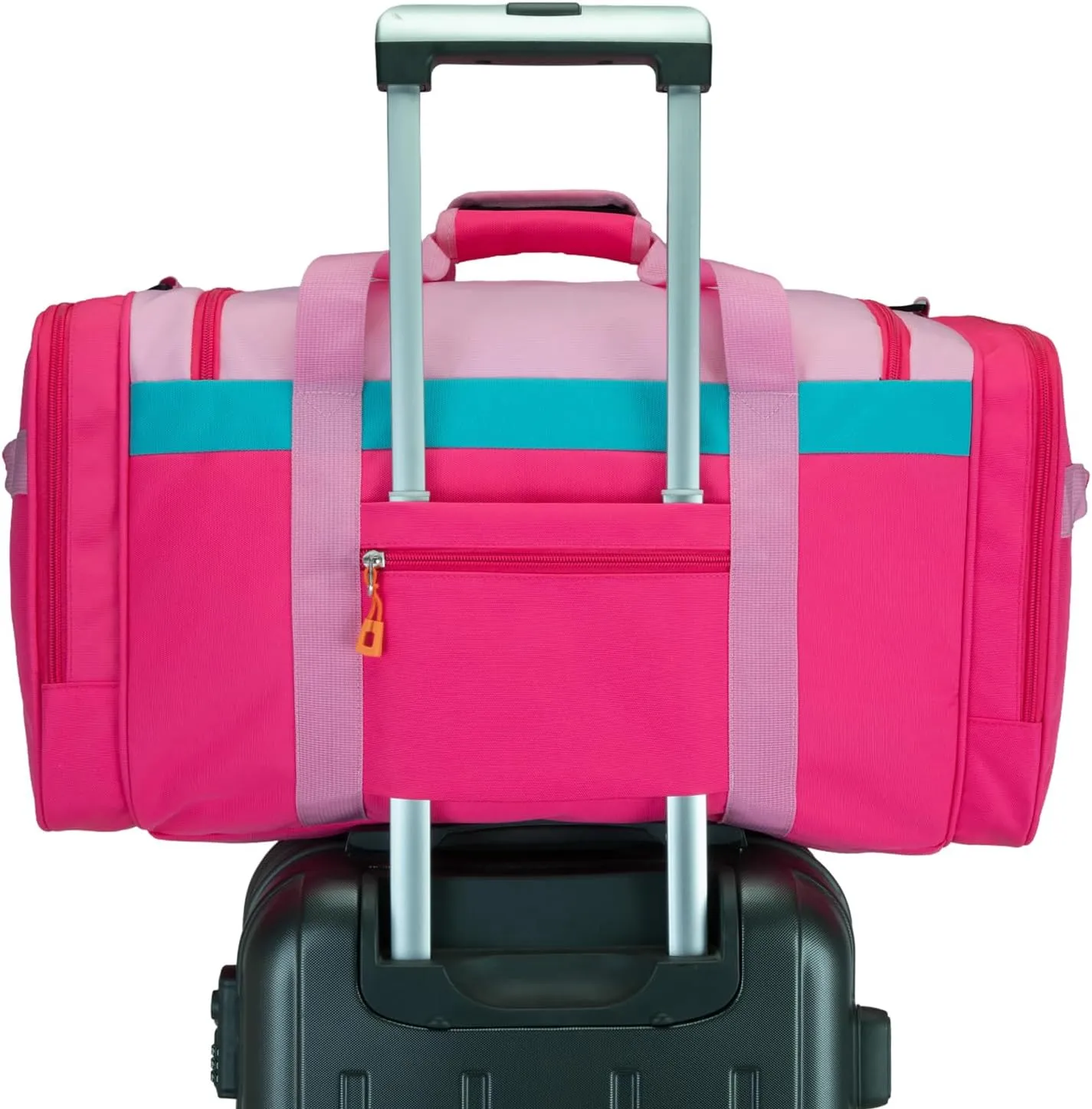 HawLander Large Kids Duffle Bag for Travel, Overnight, or Weekender, 20" inch (Pink Rose)