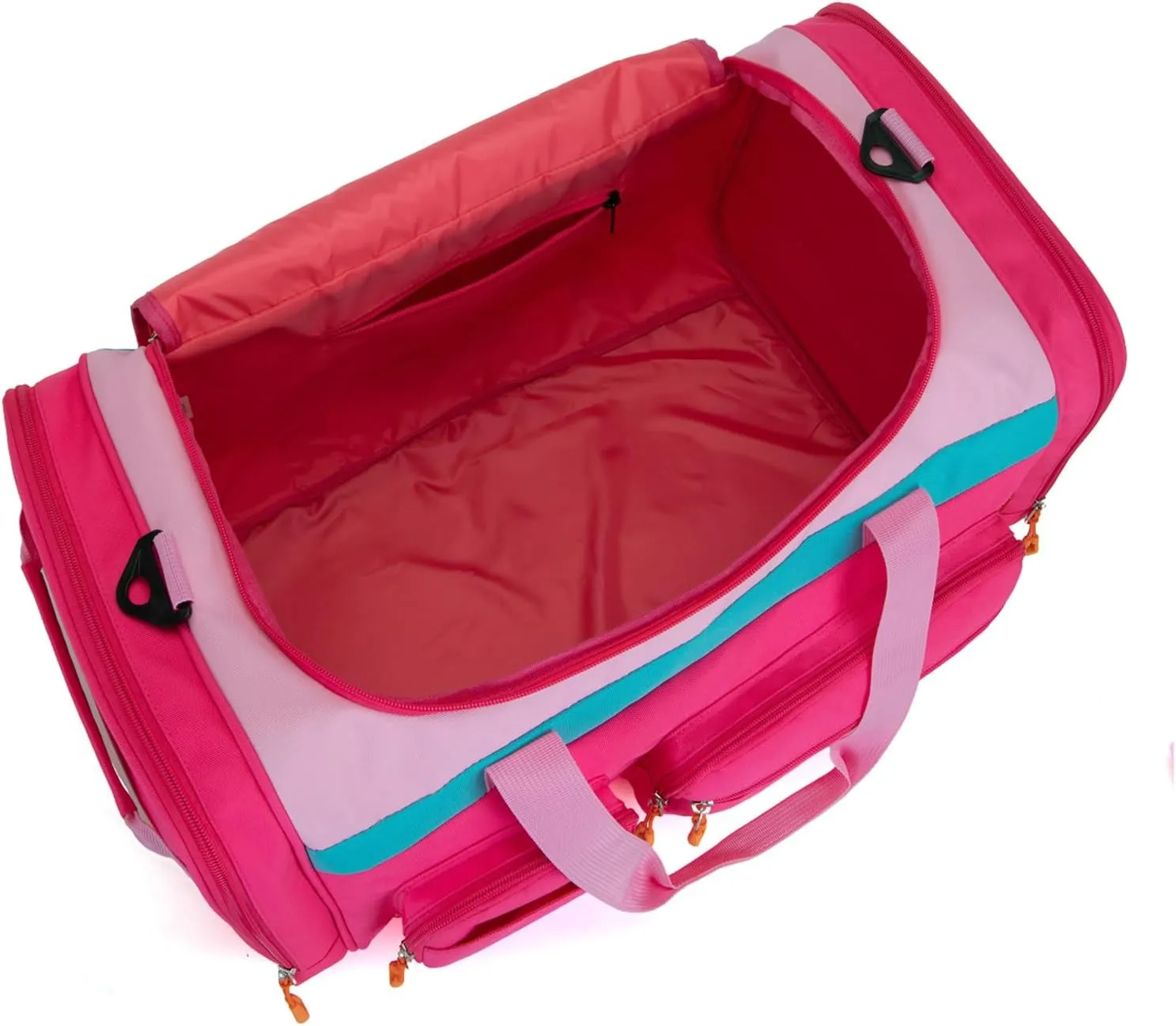 HawLander Large Kids Duffle Bag for Travel, Overnight, or Weekender, 20" inch (Pink Rose)