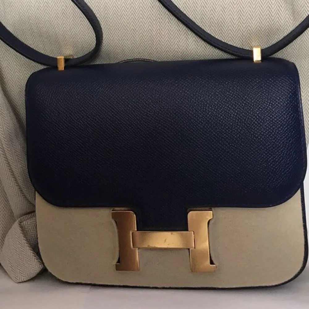 Hermès Constance 18 Bleu Saphir Epsom Gold Hardware GHW