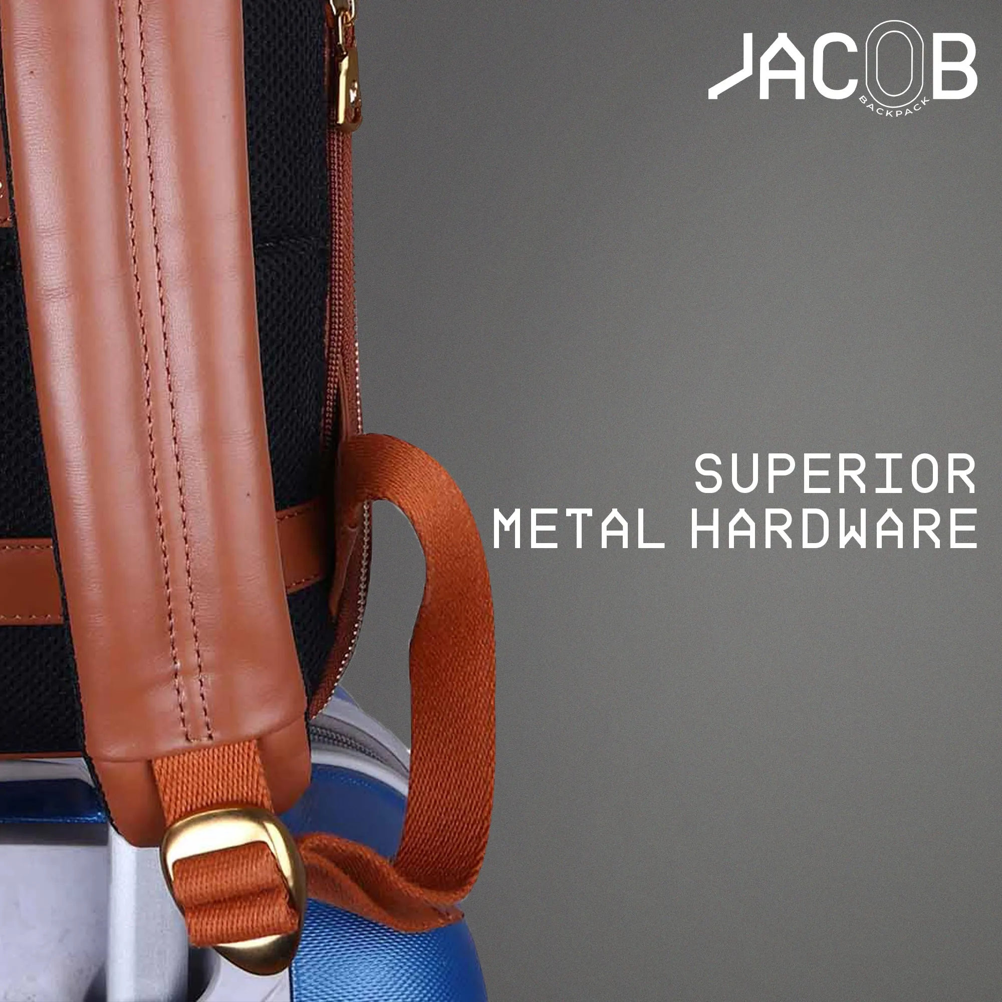 Jacob V 2.0 | Leather Backpack for Men | 100% Genuine Leather | Lifetime Service Warranty | Color: Tan