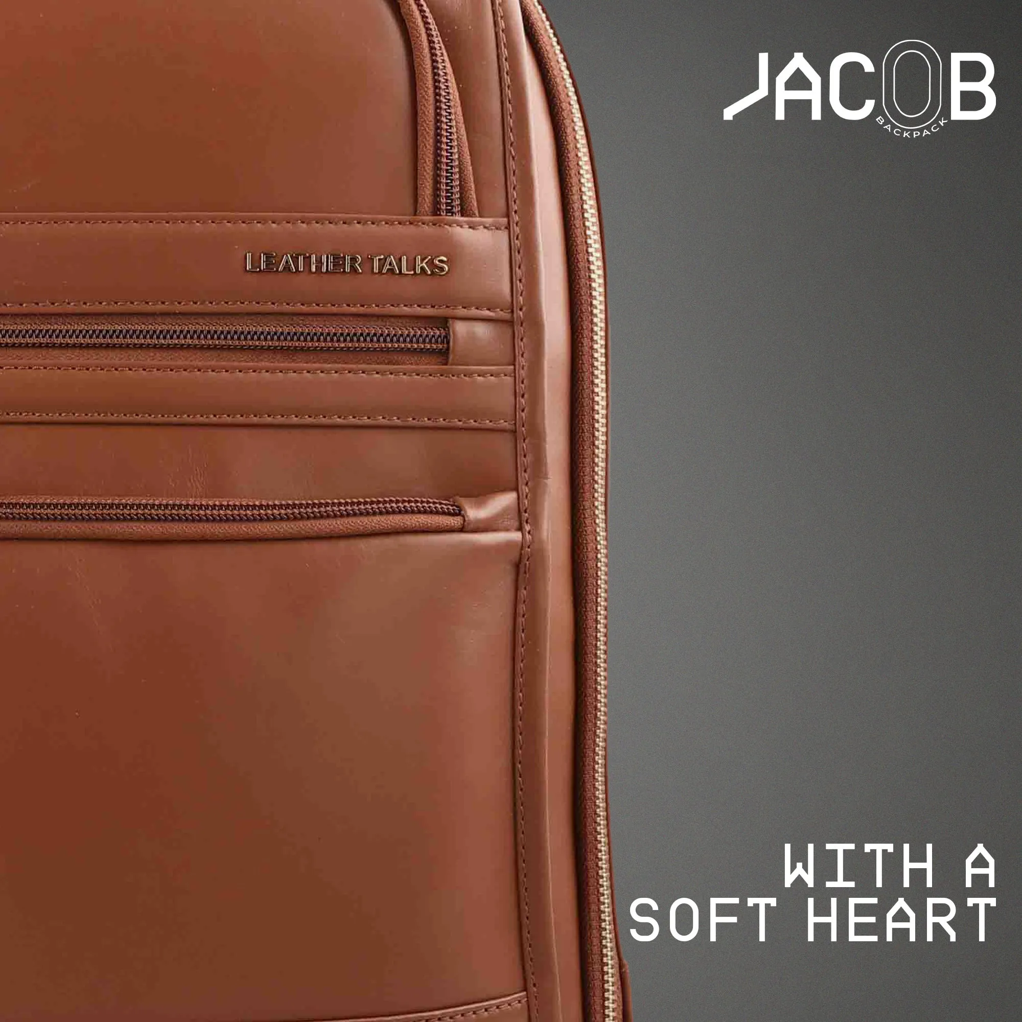 Jacob V 2.0 | Leather Backpack for Men | 100% Genuine Leather | Lifetime Service Warranty | Color: Tan