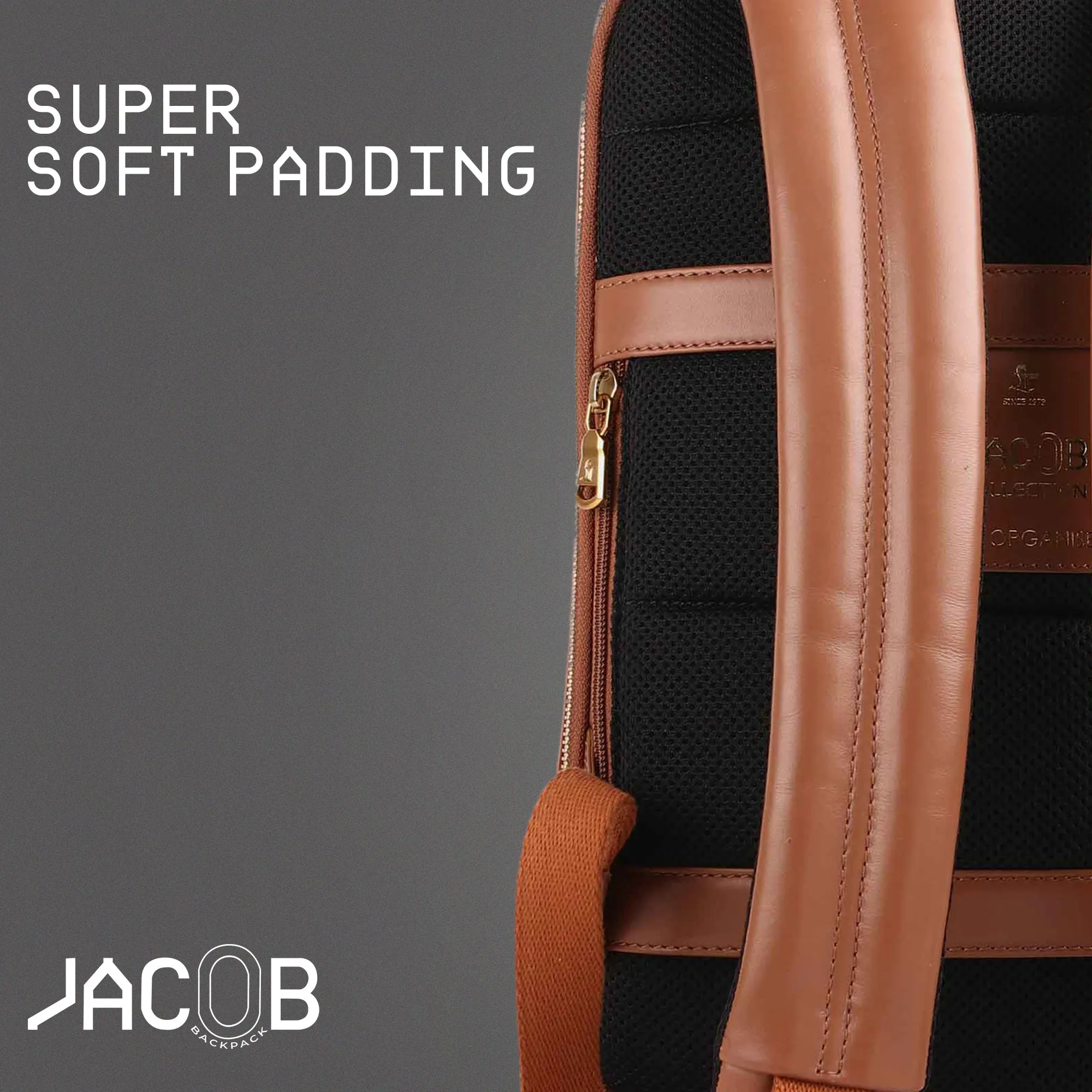 Jacob V 2.0 | Leather Backpack for Men | 100% Genuine Leather | Lifetime Service Warranty | Color: Tan