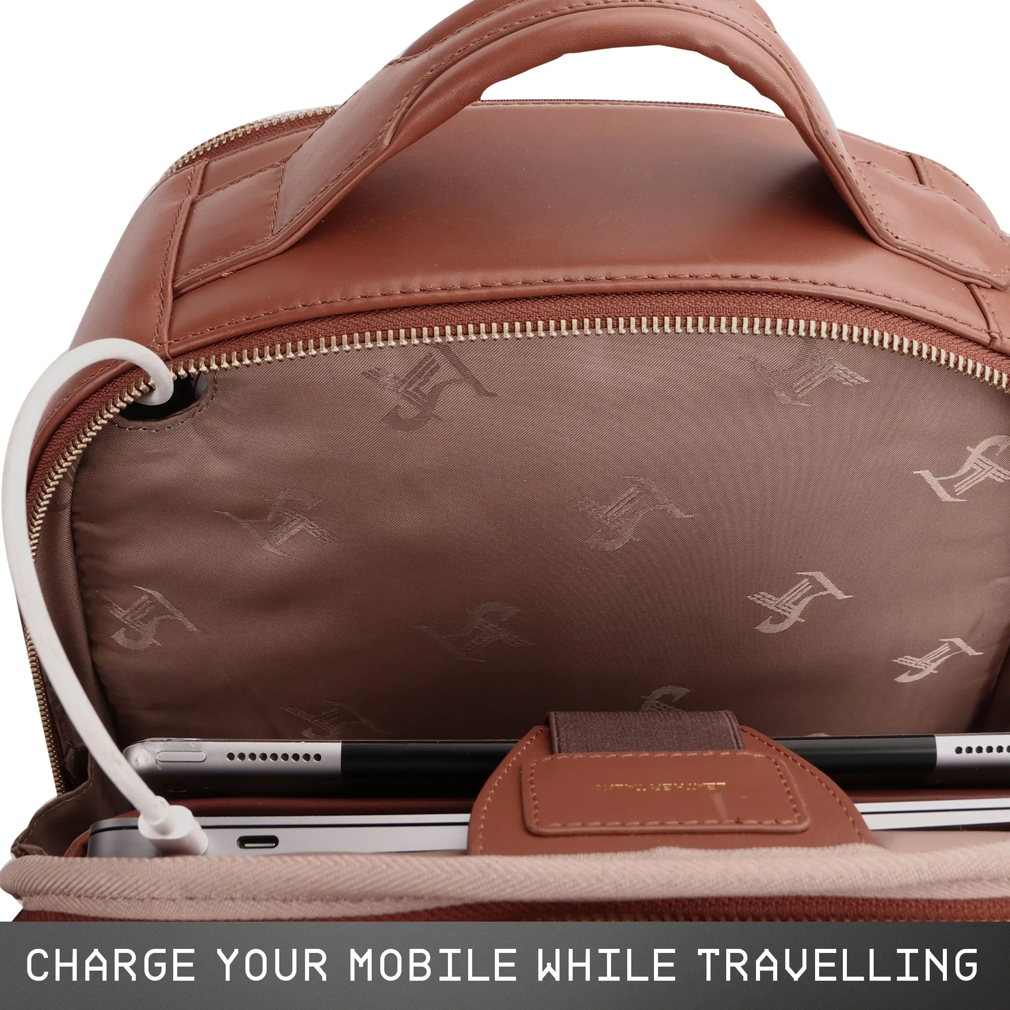 Jacob V 2.0 | Leather Backpack for Men | 100% Genuine Leather | Lifetime Service Warranty | Color: Tan