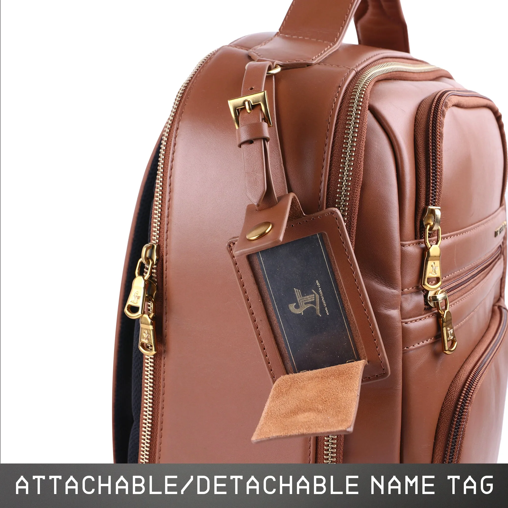 Jacob V 2.0 | Leather Backpack for Men | 100% Genuine Leather | Lifetime Service Warranty | Color: Tan