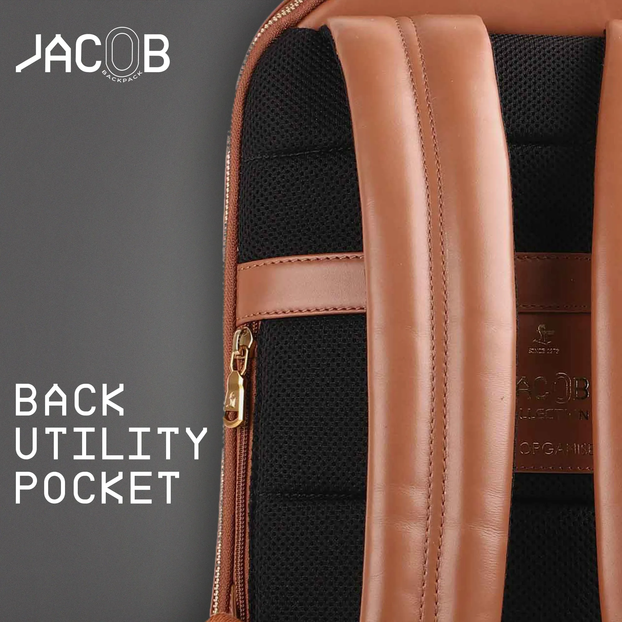 Jacob V 2.0 | Leather Backpack for Men | 100% Genuine Leather | Lifetime Service Warranty | Color: Tan