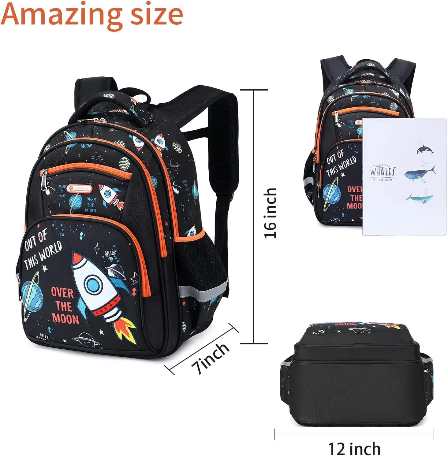 Kids Backpack for Girls Preschool Elementary Kindergarten School Bag 15.6 Multifunctional Cute Large Capacity