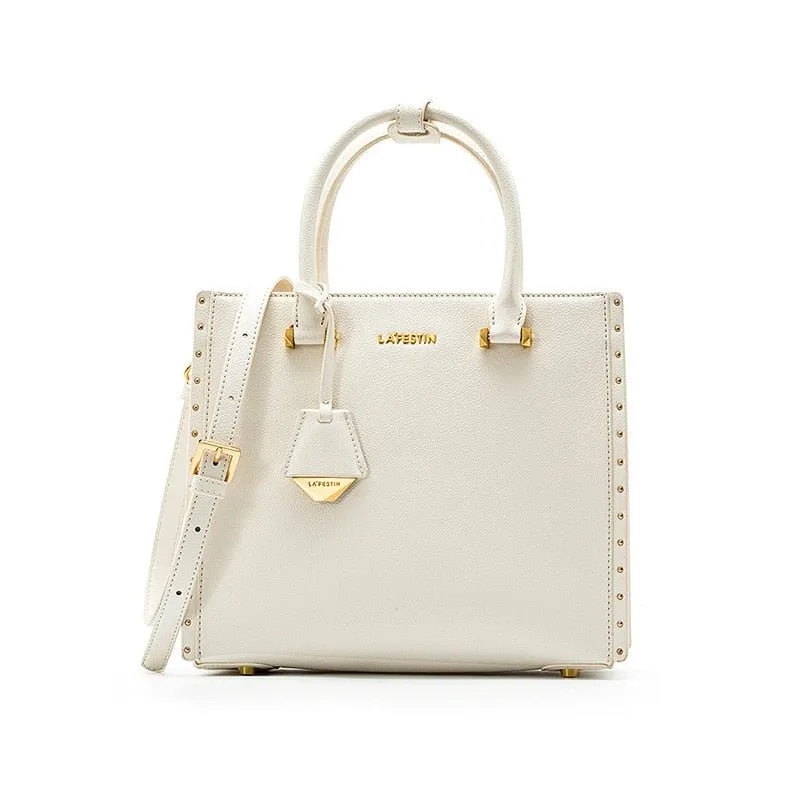 LA'FESTIN Lovely Leather Large Capacity Zipper Closure Crossbody Handbag Shoulder Bag