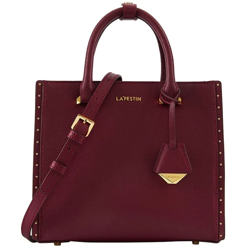 LA'FESTIN Lovely Leather Large Capacity Zipper Closure Crossbody Handbag Shoulder Bag