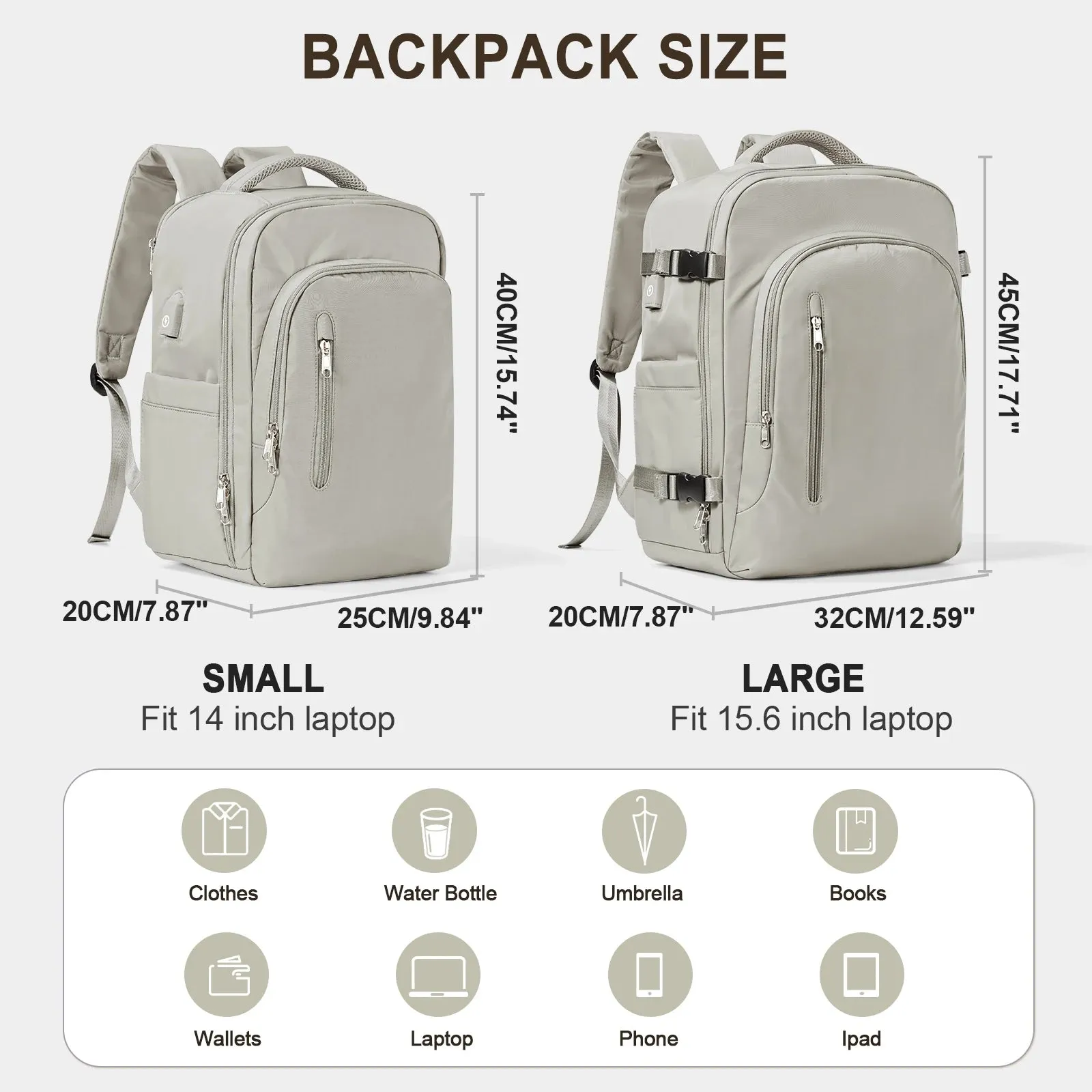 Large Capacity Carry-On 45x36x20 Multifunctional Travel Backpack
