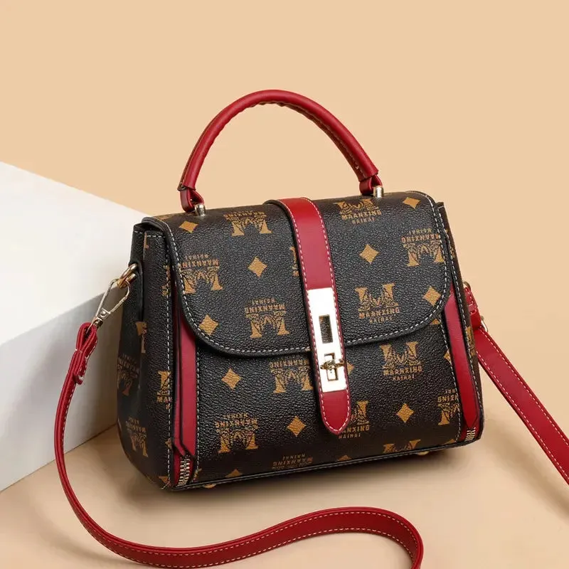 Letter Print Fashion Shoulder Bag Large Capacity Crossbody Handbag