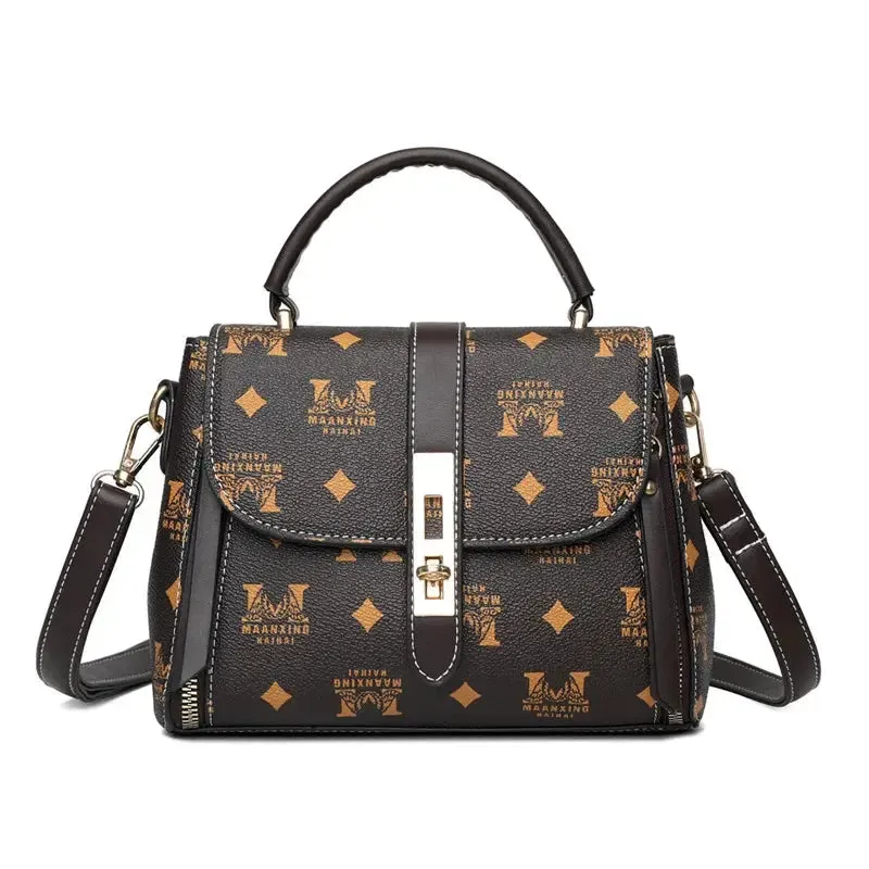 Letter Print Fashion Shoulder Bag Large Capacity Crossbody Handbag