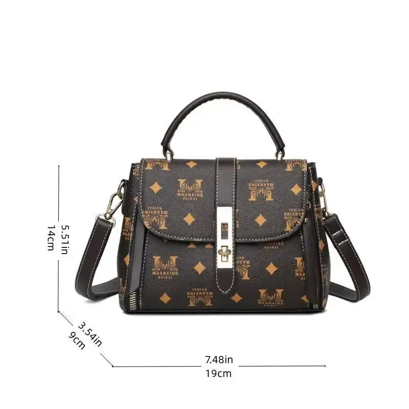 Letter Print Fashion Shoulder Bag Large Capacity Crossbody Handbag