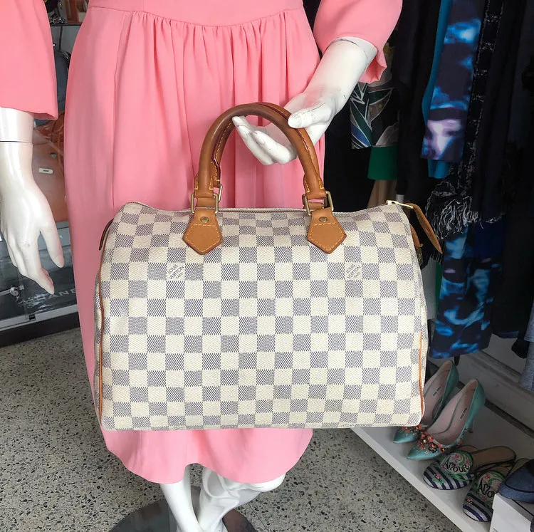 Louis Vuitton Damier Azur Speedy 30 Doctor Bag