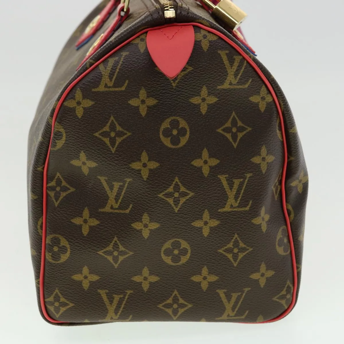 LOUIS VUITTON Monogram Totem Speedy 30 Hand Bag M41666 LV Auth bs2099A