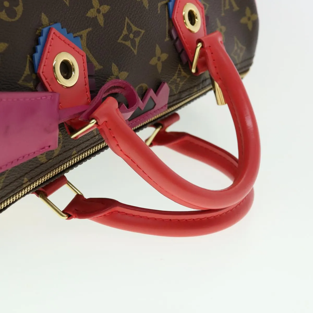 LOUIS VUITTON Monogram Totem Speedy 30 Hand Bag M41666 LV Auth bs2099A