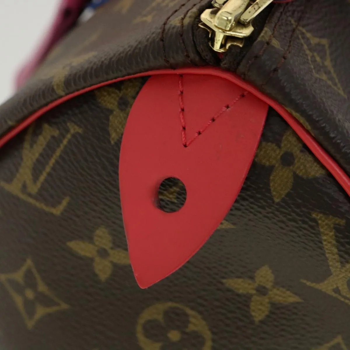 LOUIS VUITTON Monogram Totem Speedy 30 Hand Bag M41666 LV Auth bs2099A
