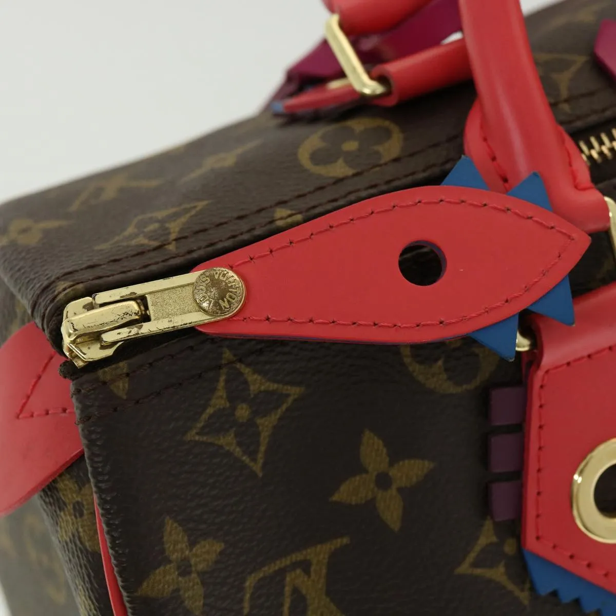 LOUIS VUITTON Monogram Totem Speedy 30 Hand Bag M41666 LV Auth bs2099A