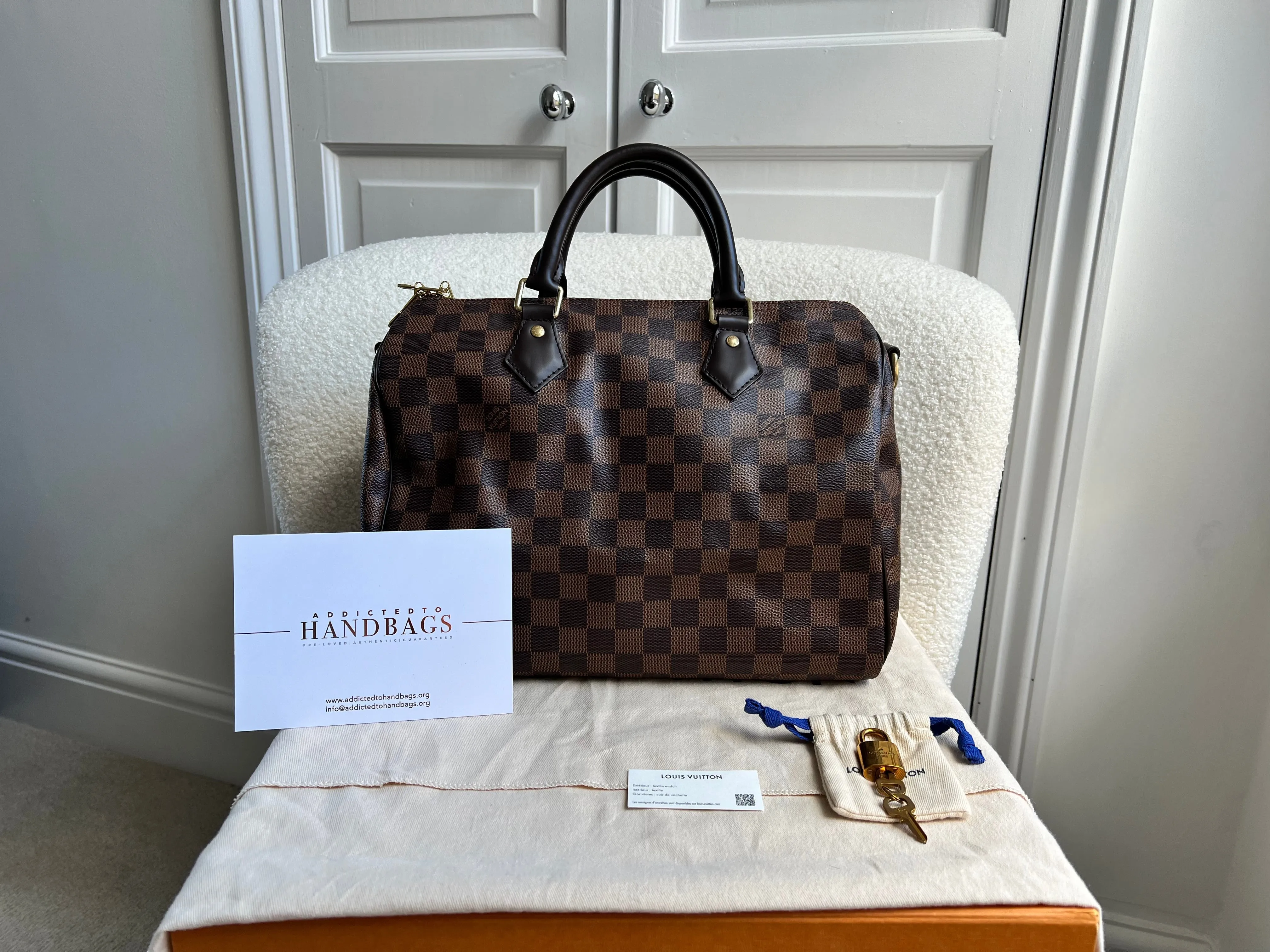 Louis Vuitton Speedy Bandouliere 30 Damier Ebene (strap missing)