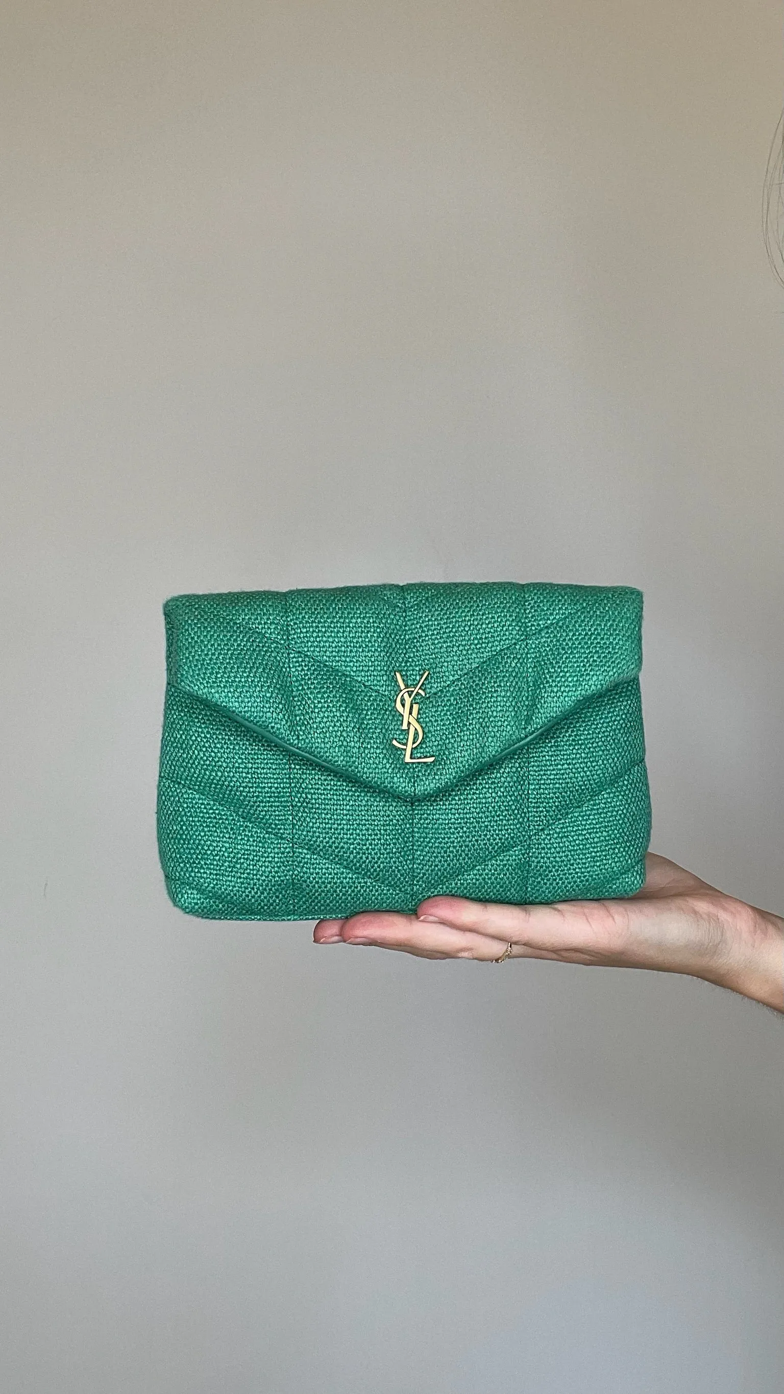 Loulou Green Clutch